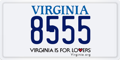 VA license plate 8555