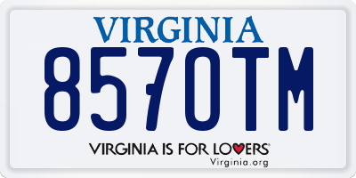 VA license plate 857OTM