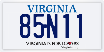 VA license plate 85N11