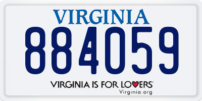 VA license plate 884059