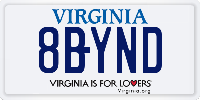 VA license plate 8BYND