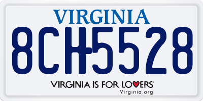 VA license plate 8CH5528