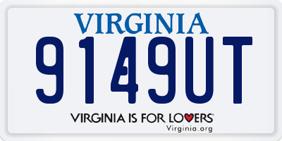 VA license plate 9149UT