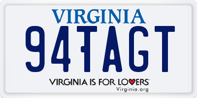 VA license plate 94TAGT