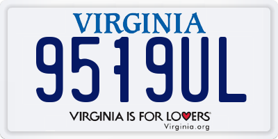 VA license plate 9519UL