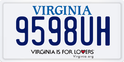 VA license plate 9598UH