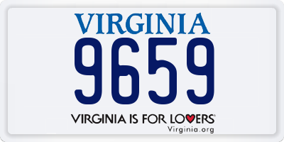 VA license plate 9659