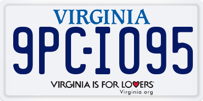 VA license plate 9PCI095