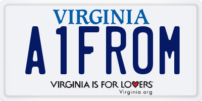 VA license plate A1FR0M