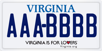 VA license plate AAABBBB