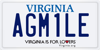 VA license plate AGM1LE