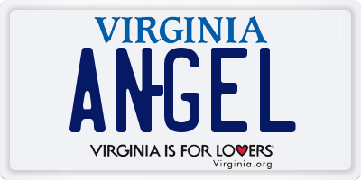 VA license plate ANGEL