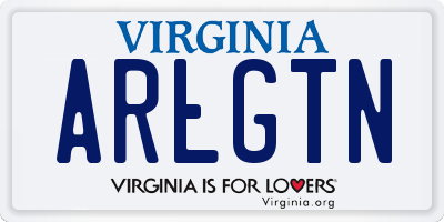 VA license plate ARLGTN