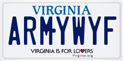 VA license plate ARMYWYF