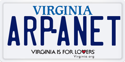 VA license plate ARPANET