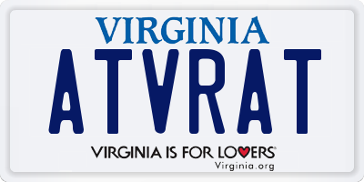 VA license plate ATVRAT