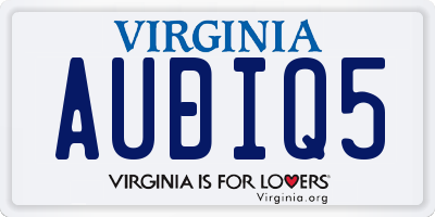 VA license plate AUDIQ5