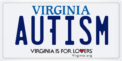 VA license plate AUTISM