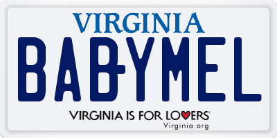 VA license plate BABYMEL