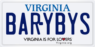 VA license plate BARYBYS