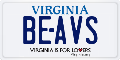 VA license plate BEAVS