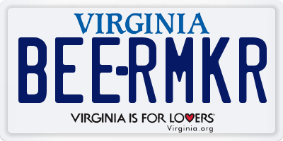 VA license plate BEERMKR