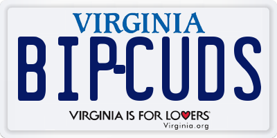 VA license plate BIPCUDS