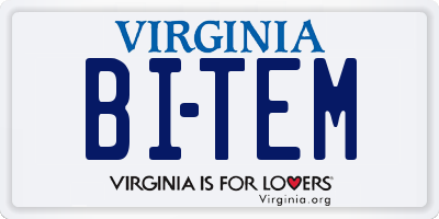 VA license plate BITEM