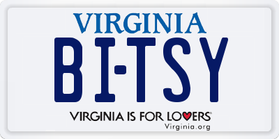 VA license plate BITSY