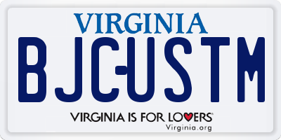 VA license plate BJCUSTM