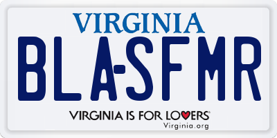 VA license plate BLASFMR