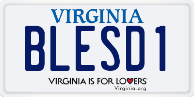 VA license plate BLESD1
