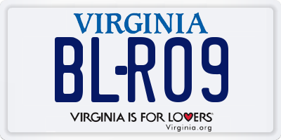 VA license plate BLR09