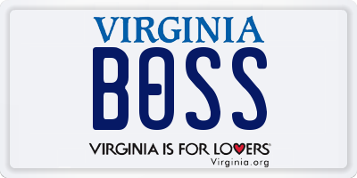 VA license plate BOSS