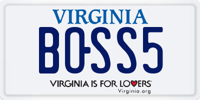 VA license plate BOSS5