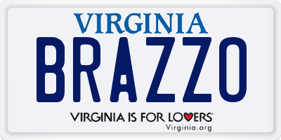 VA license plate BRAZZO