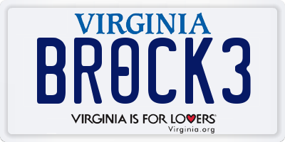 VA license plate BROCK3