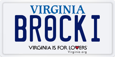 VA license plate BROCKI