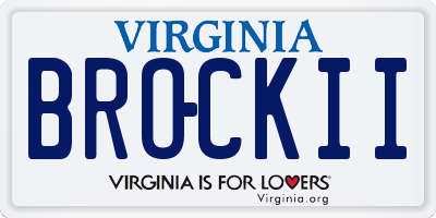 VA license plate BROCKII