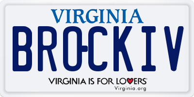 VA license plate BROCKIV