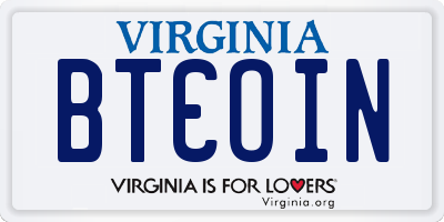 VA license plate BTCOIN