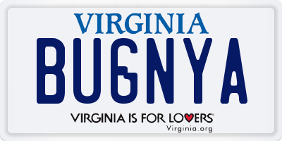 VA license plate BUGNYA