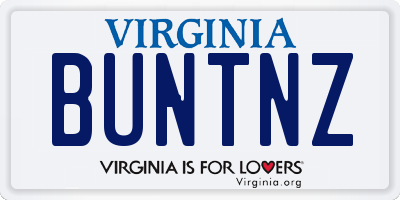 VA license plate BUNTNZ