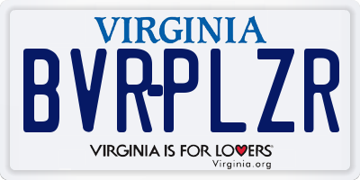 VA license plate BVRPLZR