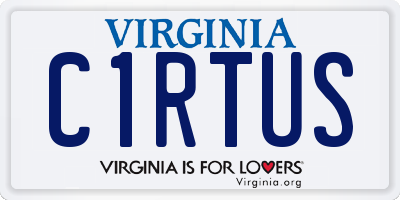 VA license plate C1RTUS