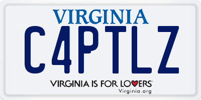 VA license plate C4PTLZ