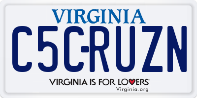 VA license plate C5CRUZN