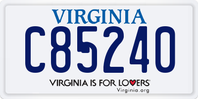 VA license plate C85240