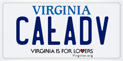 VA license plate CALADV