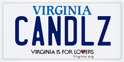 VA license plate CANDLZ